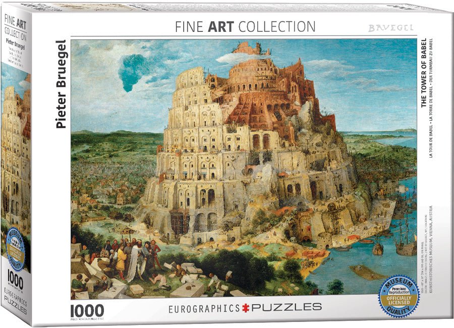 Puzzle Eurographics - 1000 p - La Tour de Babel - Pieter Bruegel - Image 3