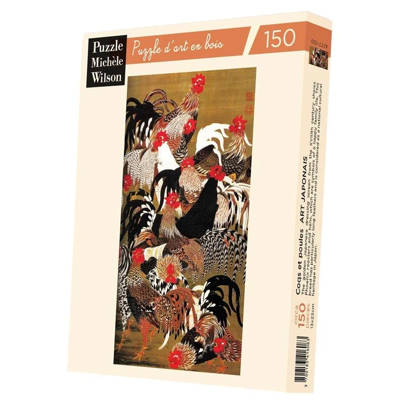 Puzzle MW - 150 p - Coq et poules - Jakuchu