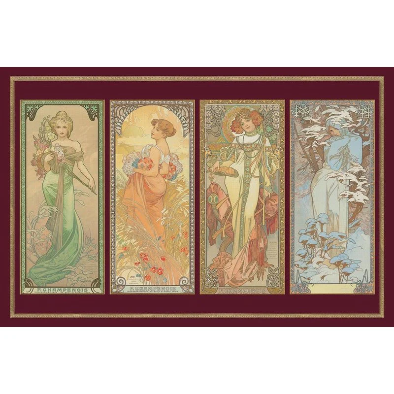 Puzzle Piatnik Métallique - 1000 p - Les 4 saisons - Mucha