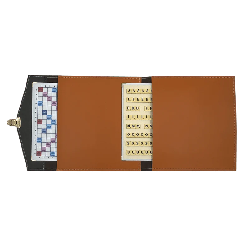 Scrabble Duplicate ou de Voyage en Cuir Vegan - Magnétique - Orange - Image 3