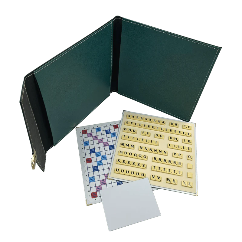 Scrabble Duplicate ou de Voyage en Cuir Vegan - Magnétique - Vert - Image 2